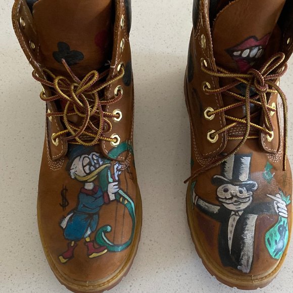 painted timberland boots